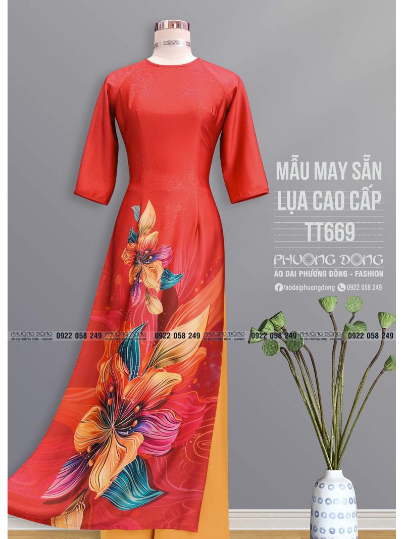 Áo Dài Truyền Thống Lụa Cao Cấp TT669